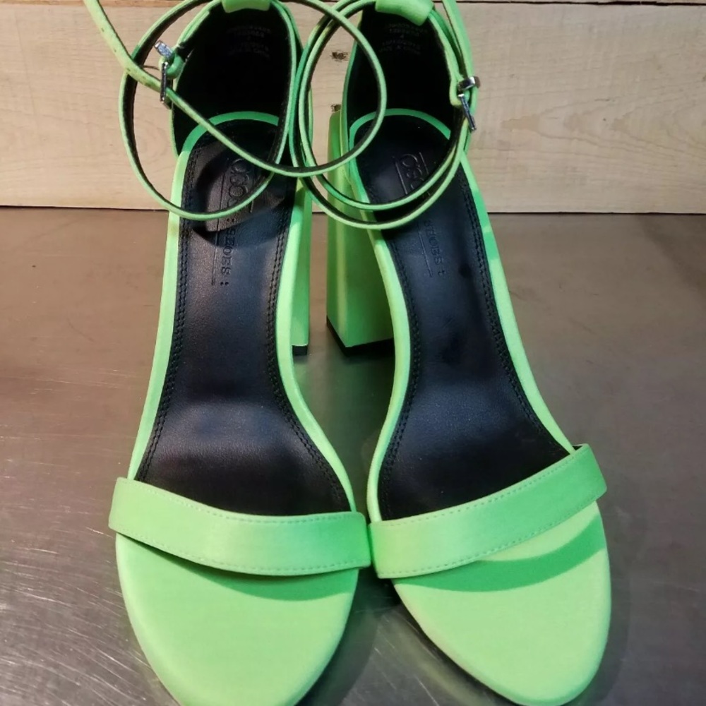 Lime green pumps